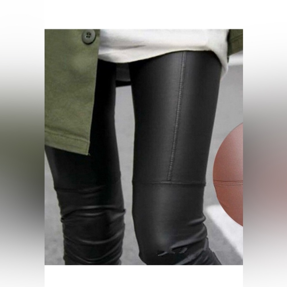 Faux Leather Leggings Black